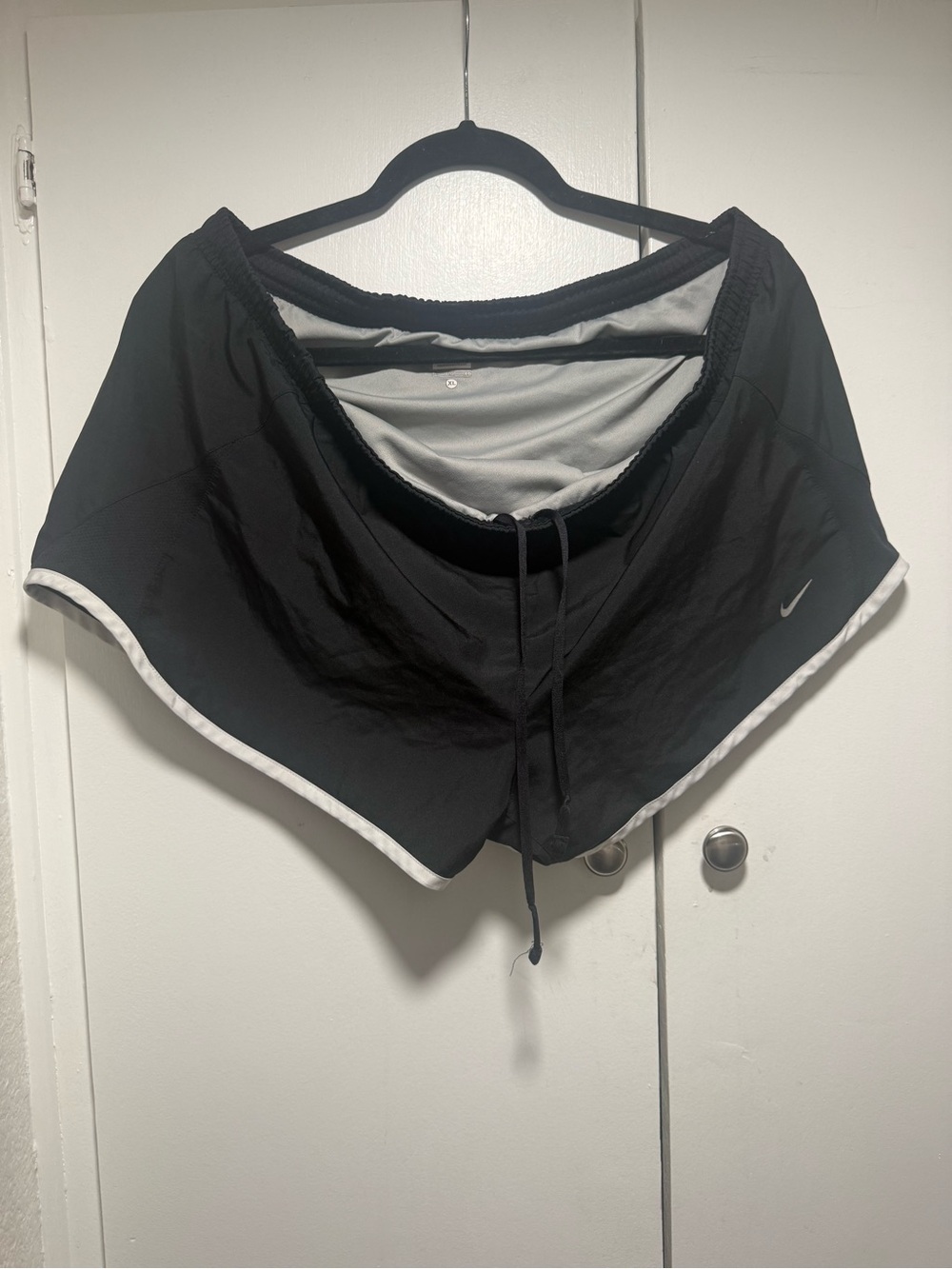 Nike Black Women's Athletic Shorts with White Trim